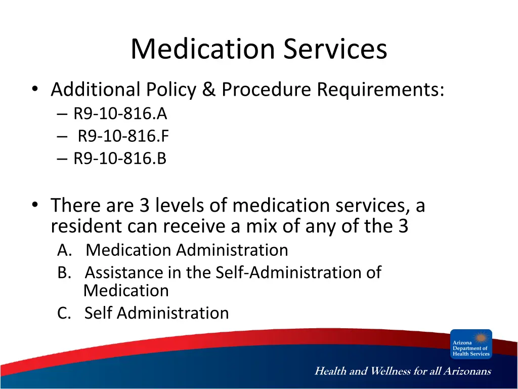 medication services additional policy procedure