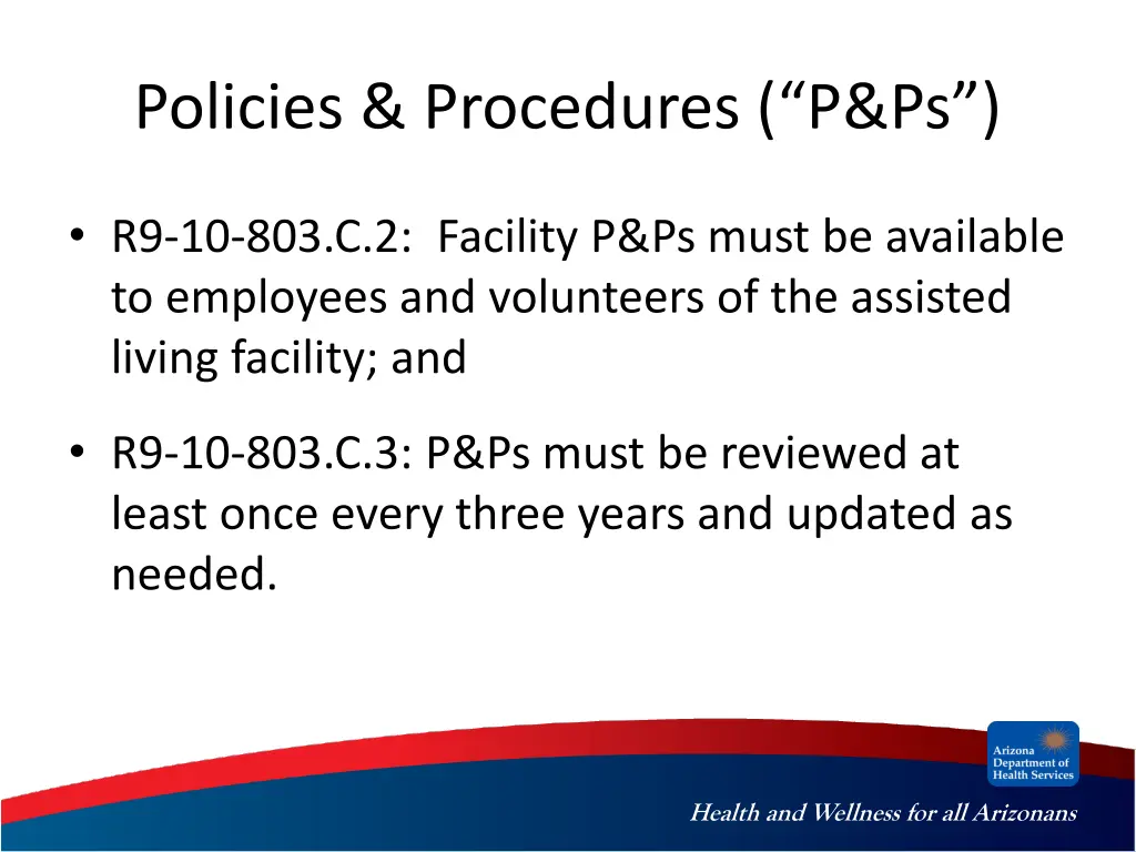 policies procedures p ps 1