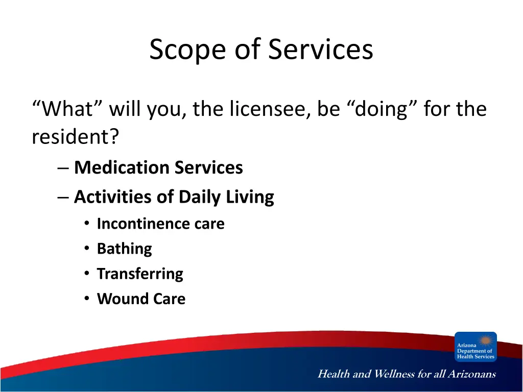 scope of services
