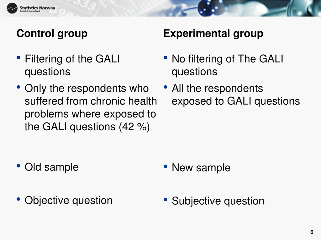 control group