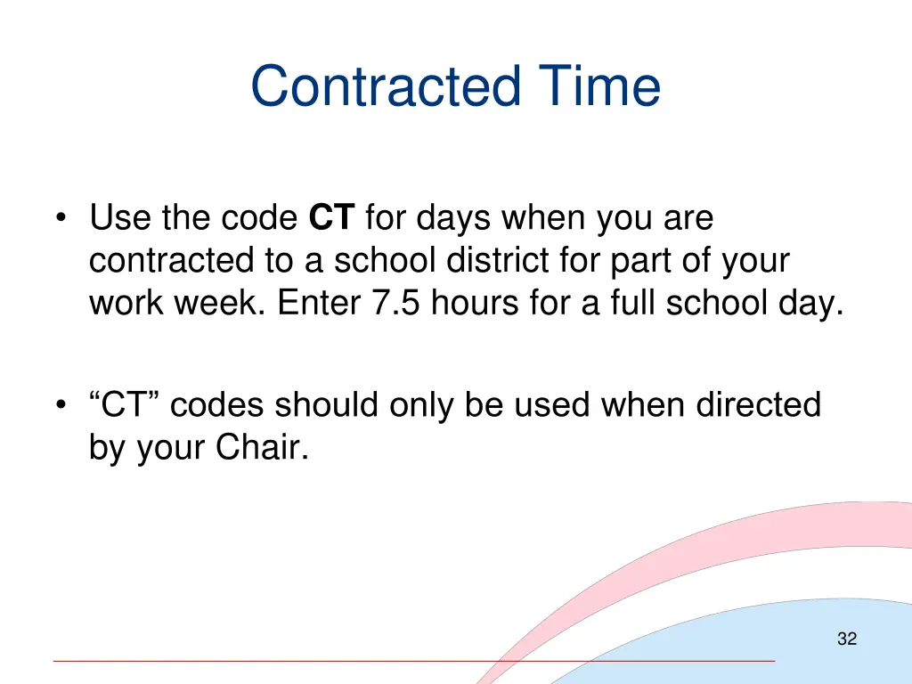 contracted time