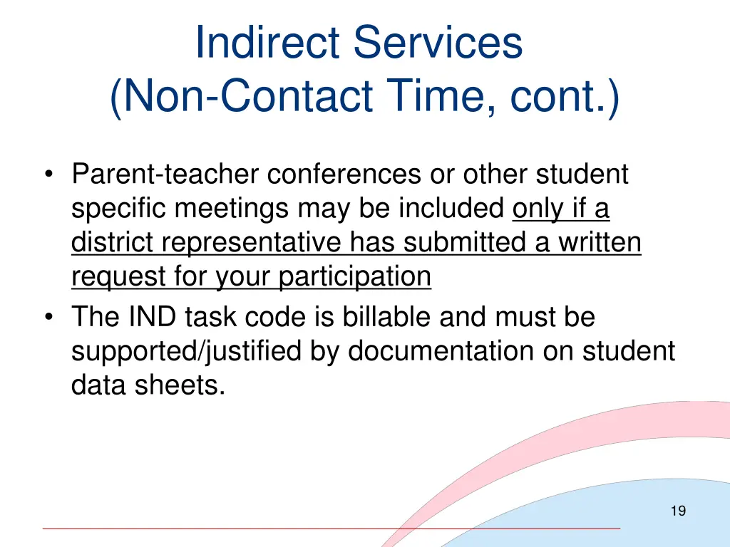 indirect services non contact time cont 2