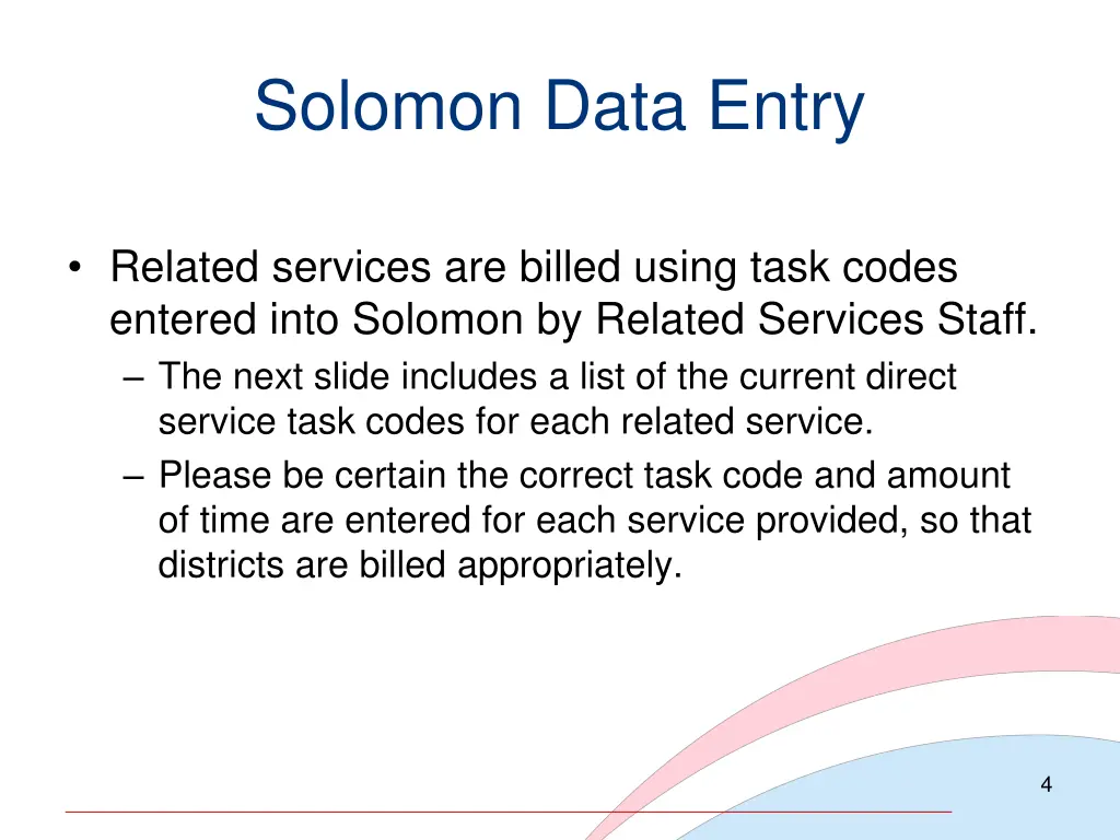 solomon data entry