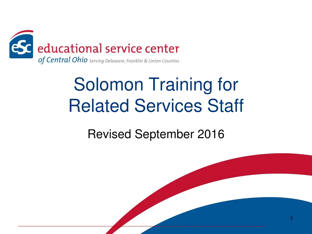 solomon training for related services staff