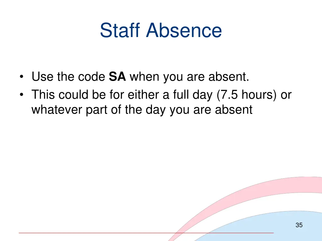 staff absence