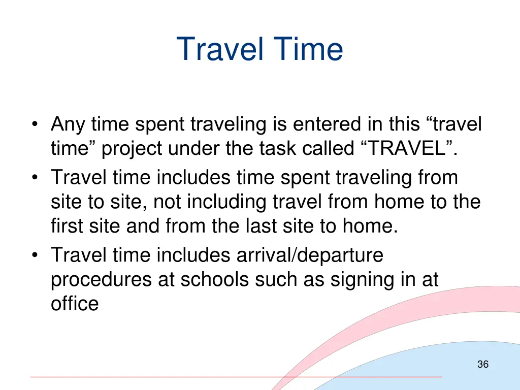 travel time