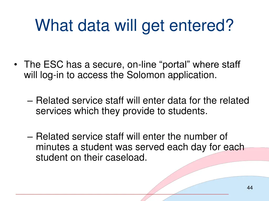what data will get entered