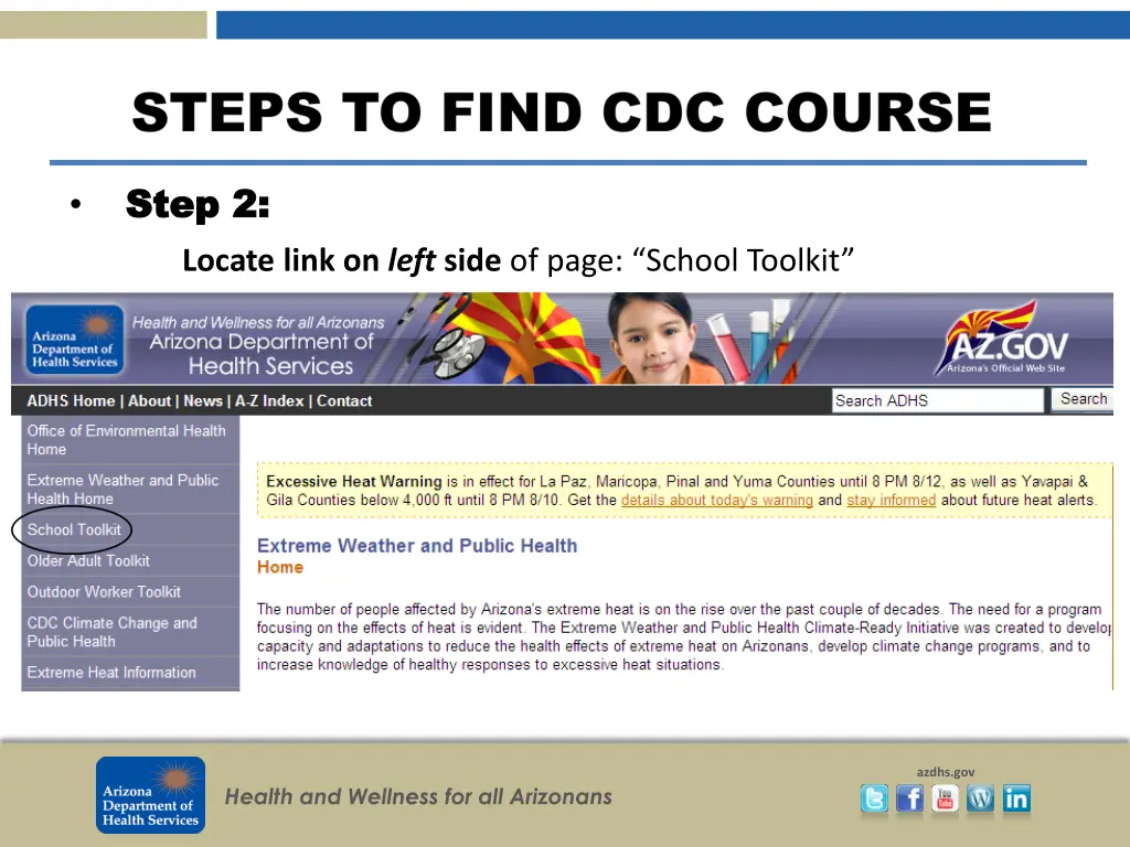 step 2 step 2 locate link on left side of page