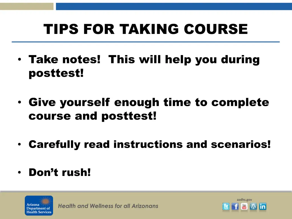 take notes this will help you during posttest
