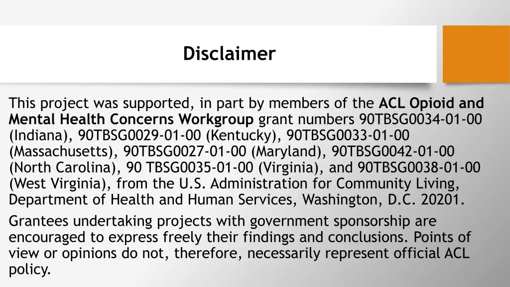 disclaimer