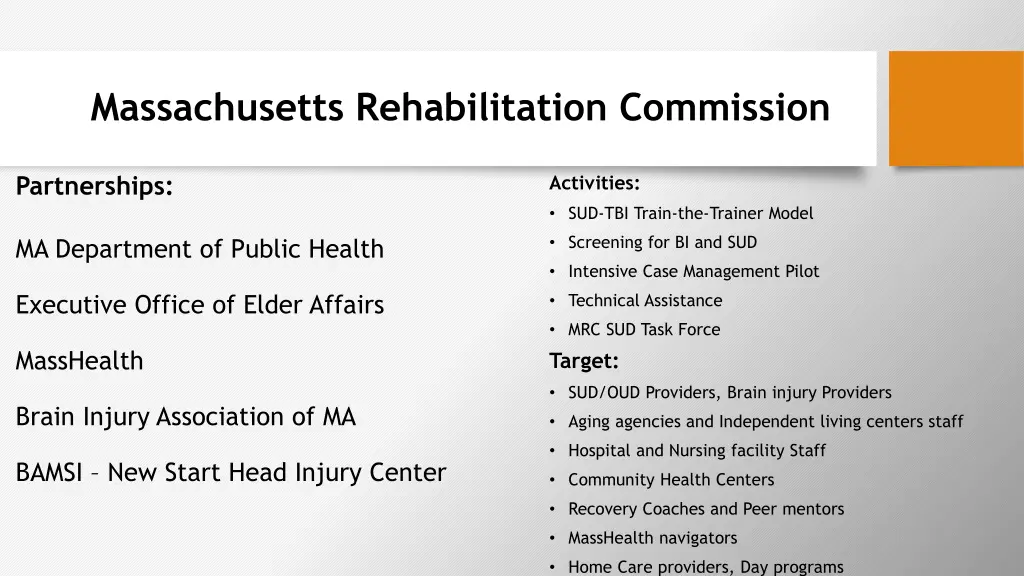 massachusetts rehabilitation commission