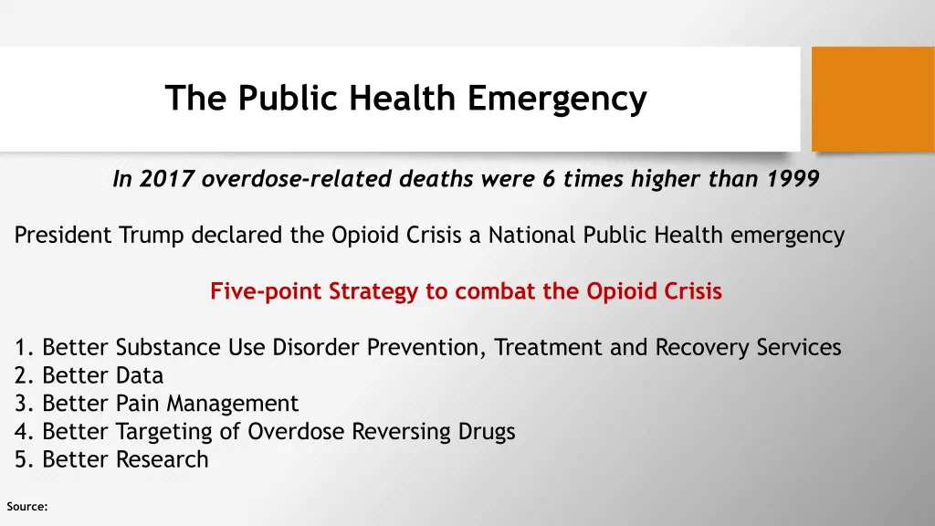 the public health emergency