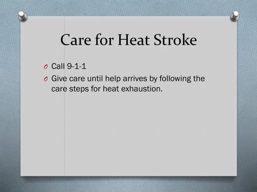 care for heat stroke