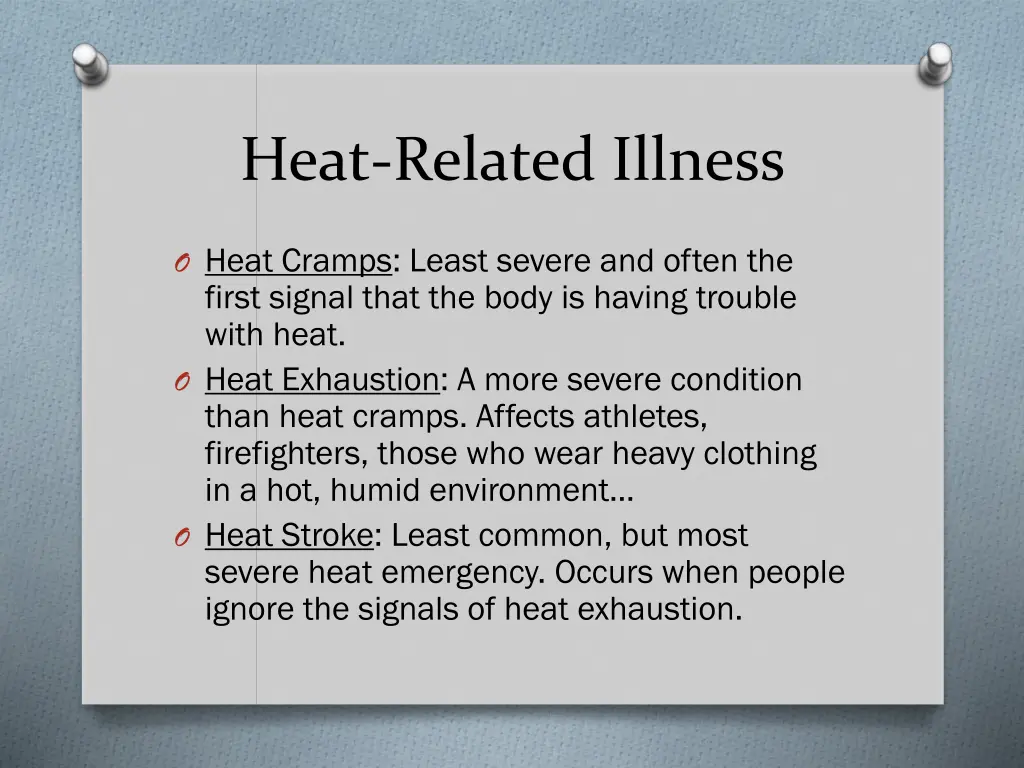heat related illness