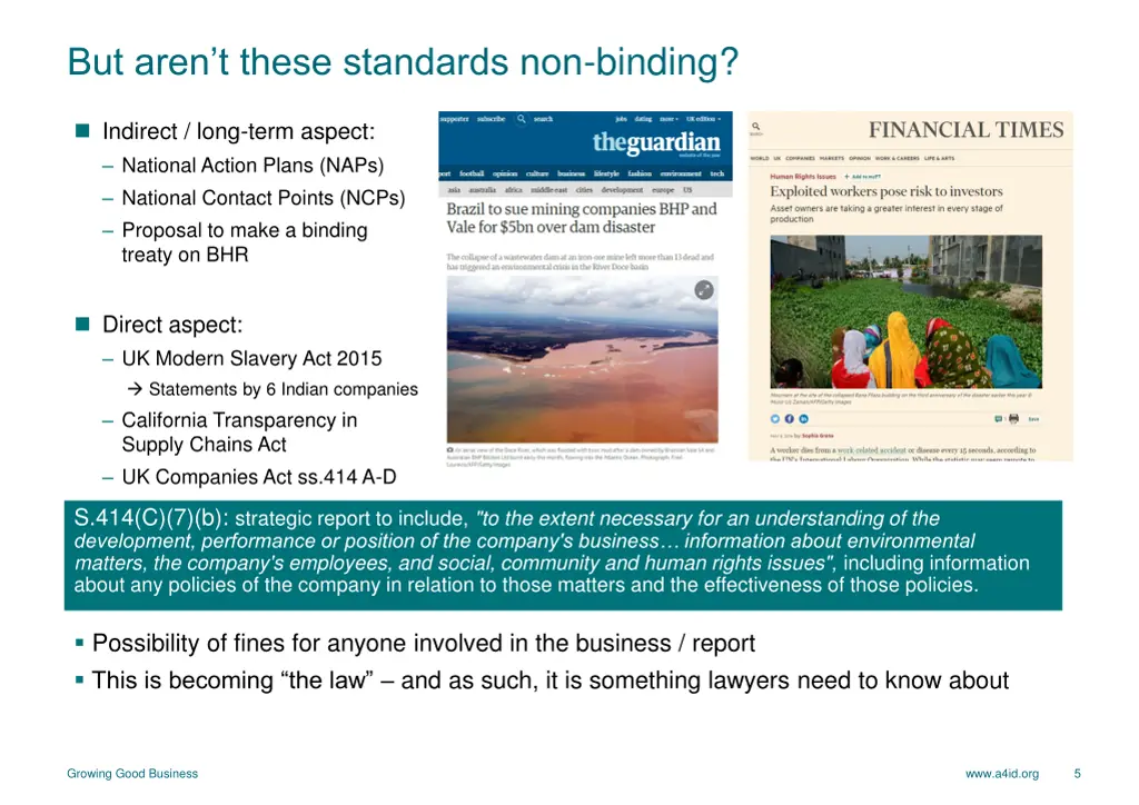 but aren t these standards non binding