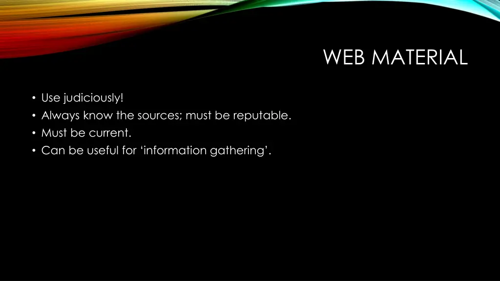 web material
