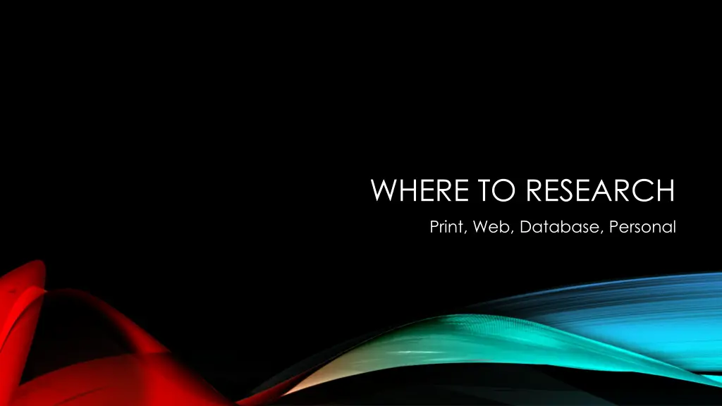 where to research print web database personal