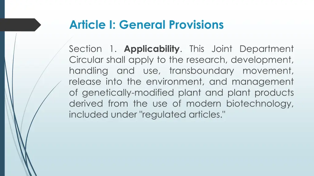 article i general provisions