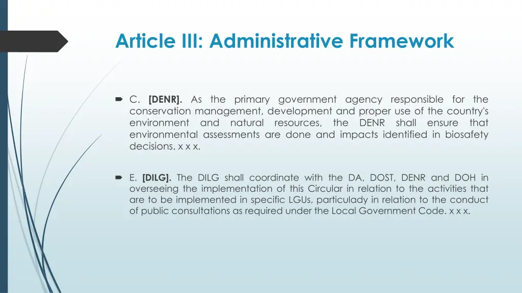 article iii administrative framework 1