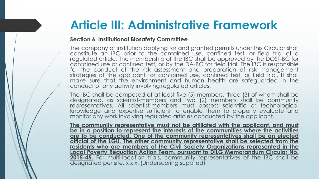 article iii administrative framework 2