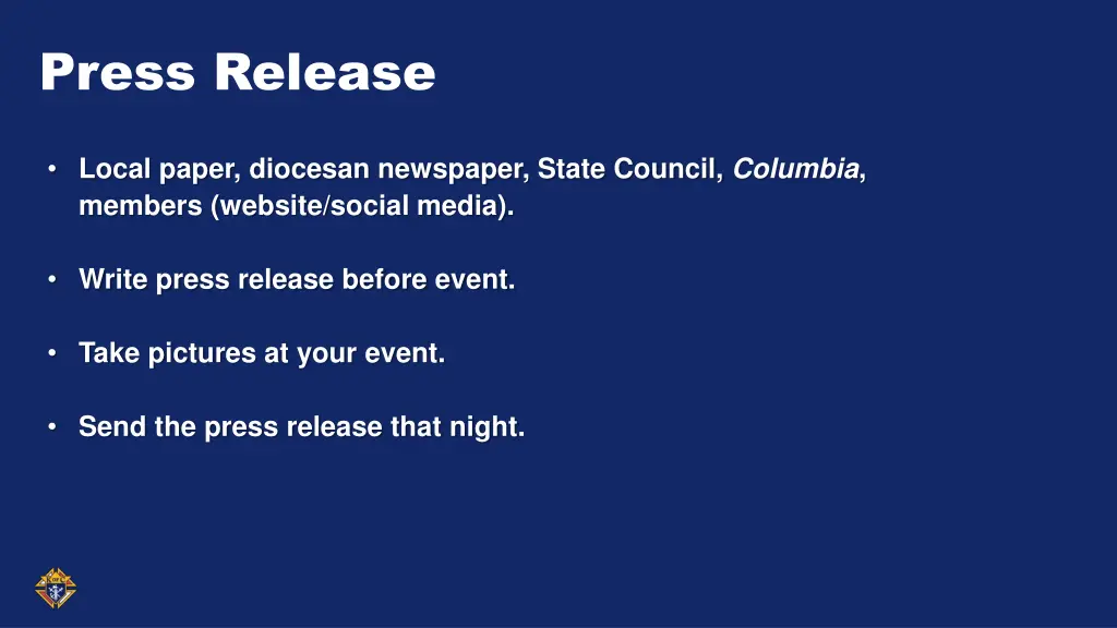 press release