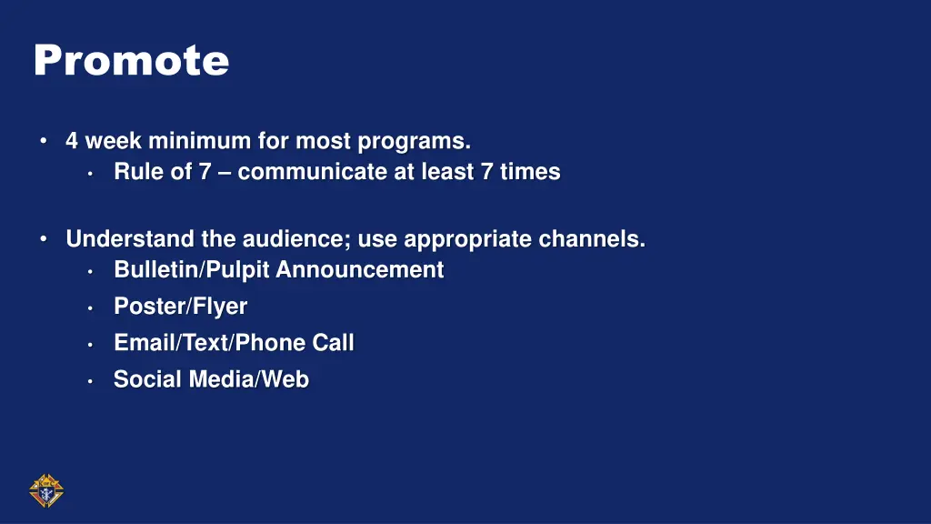 promote