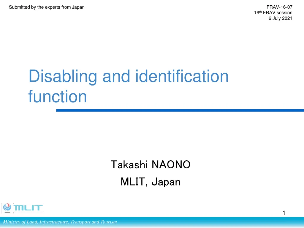 submitted by the experts from japan