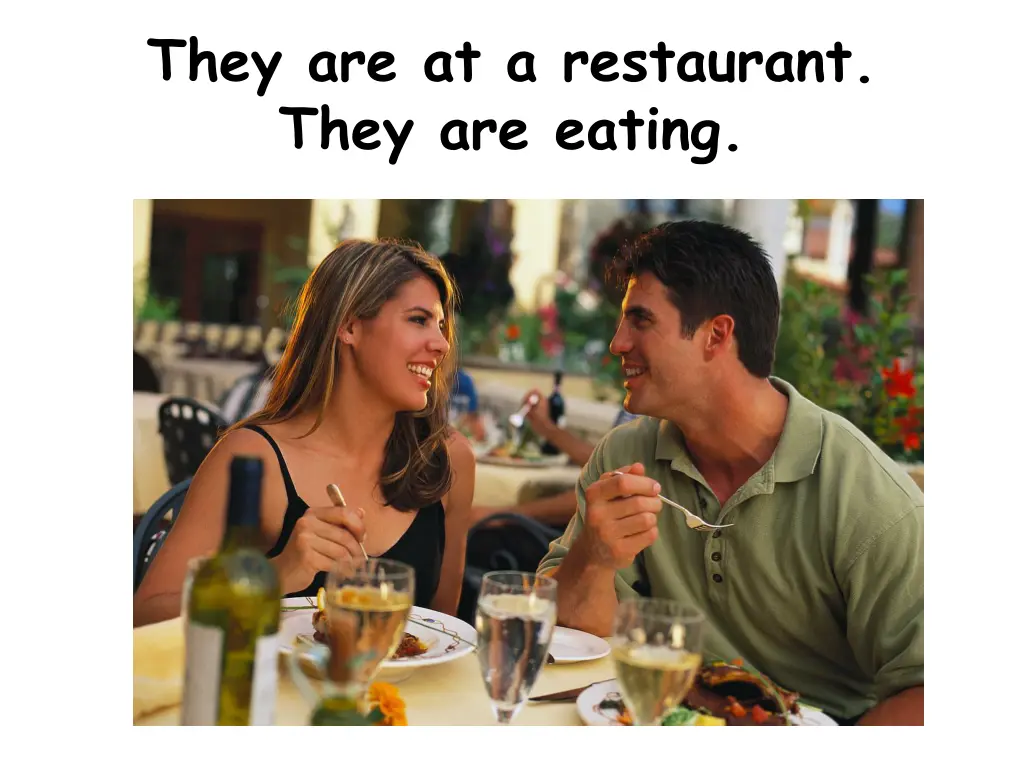 they are at a restaurant they are eating