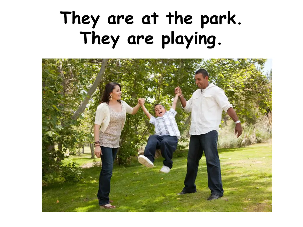they are at the park they are playing