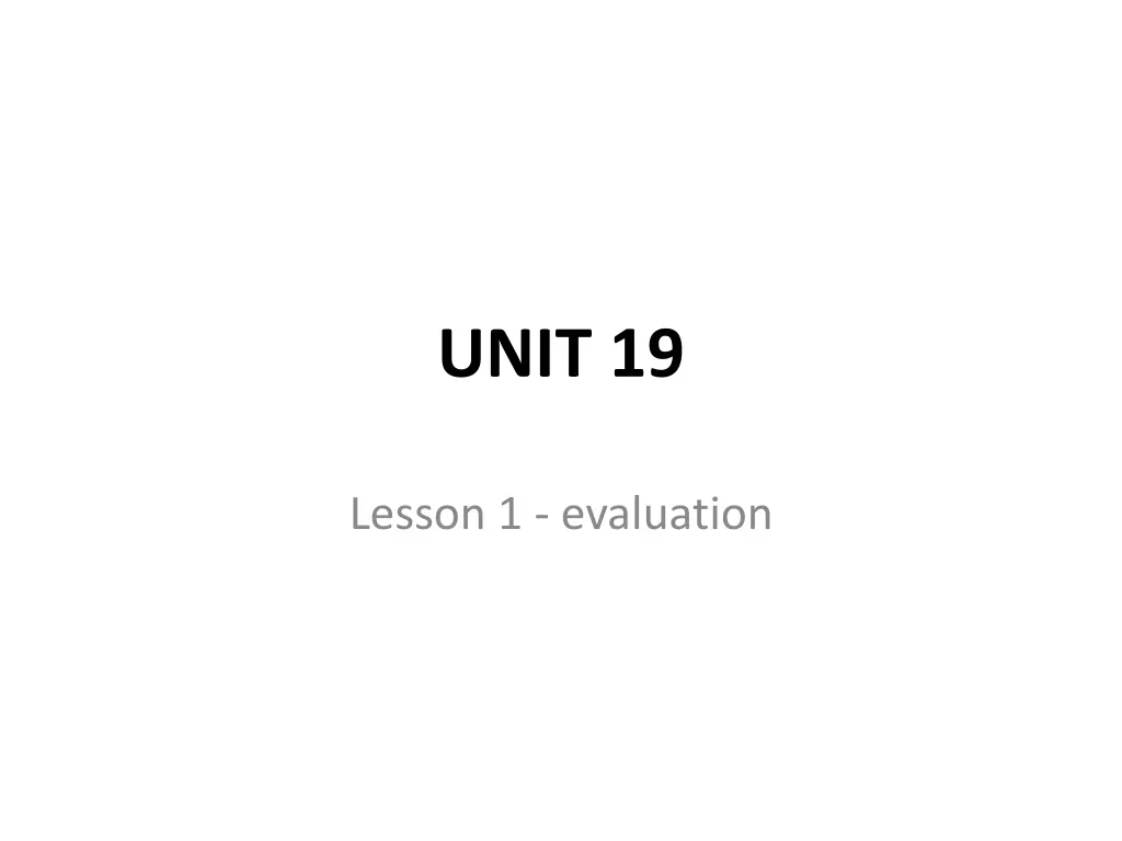 unit 19