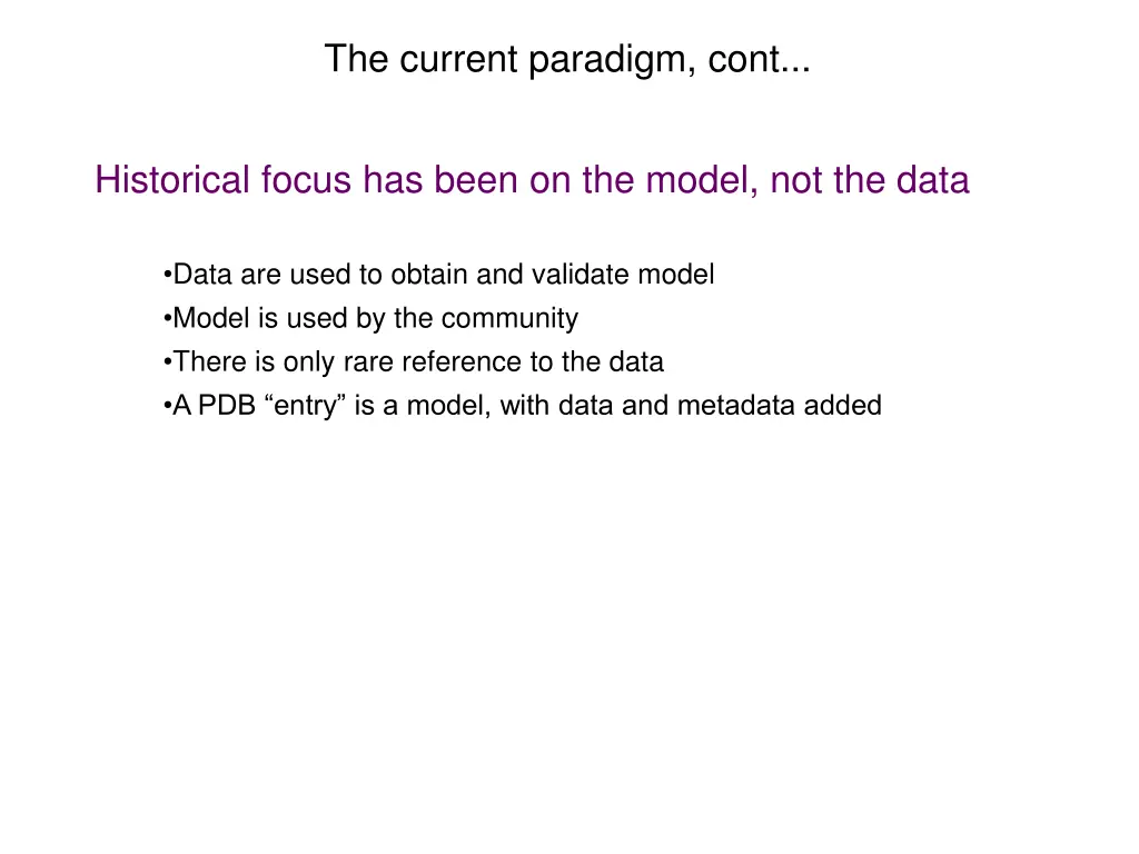 the current paradigm cont 1
