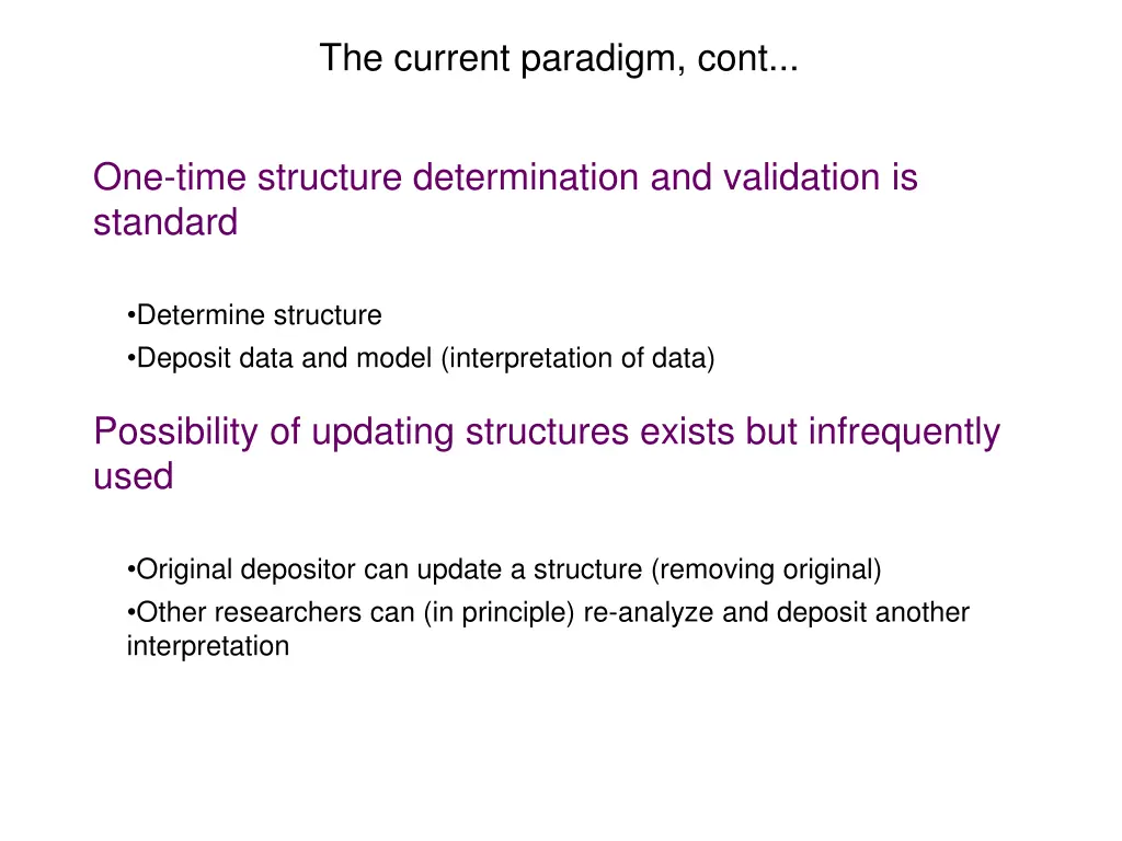 the current paradigm cont