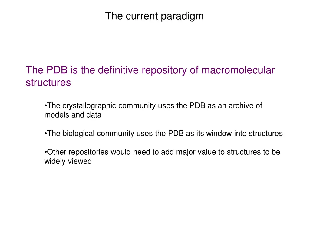 the current paradigm