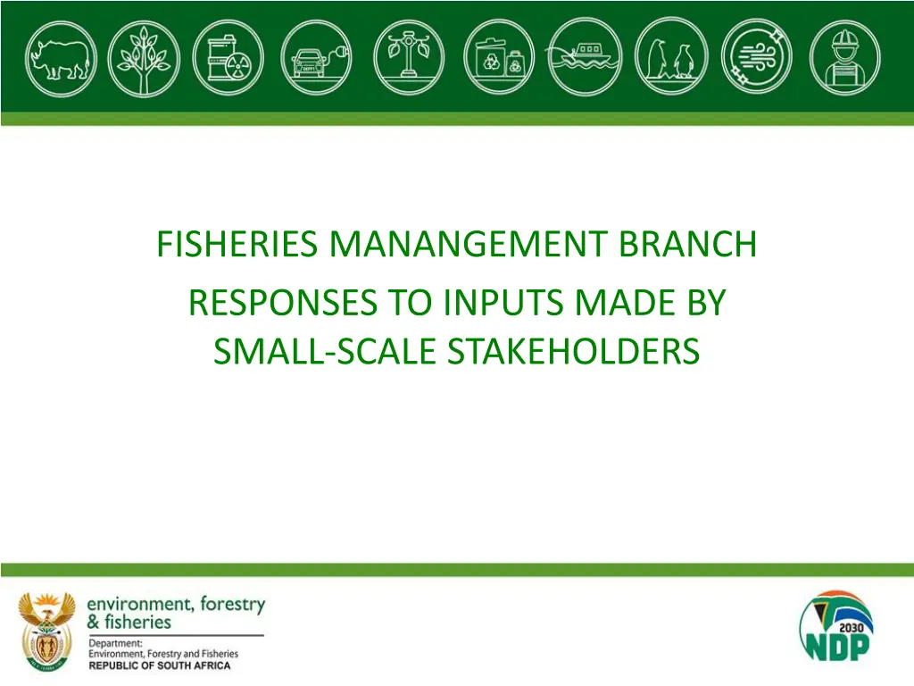 fisheries manangement branch responses to inputs