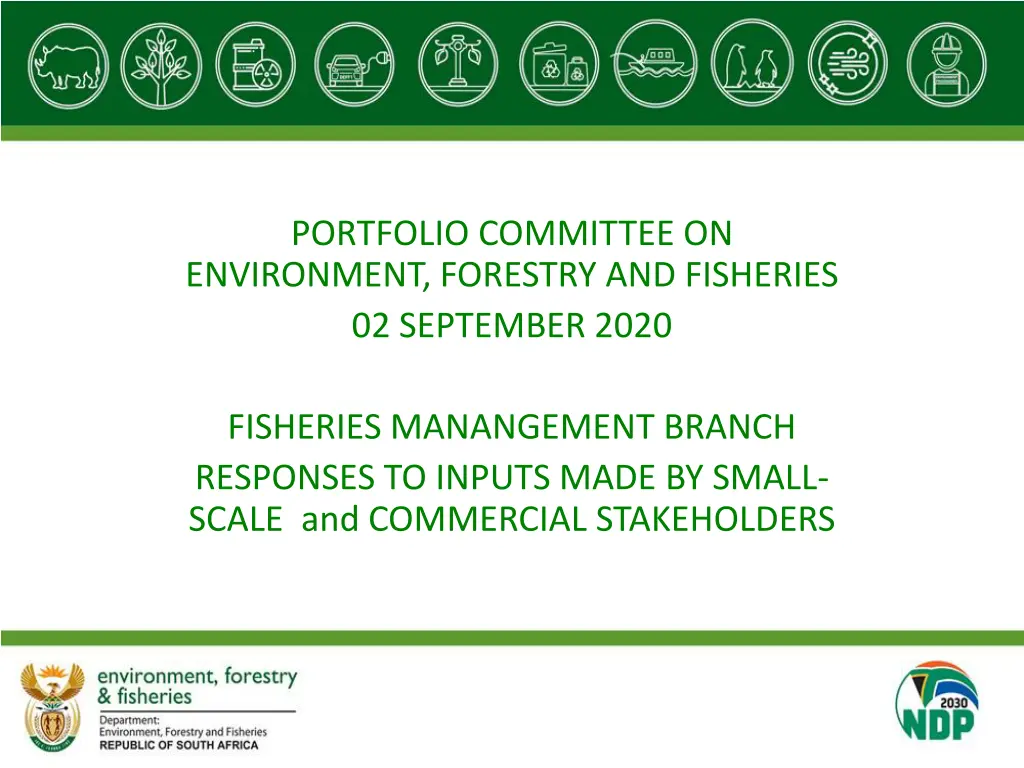 portfolio committee on environment forestry