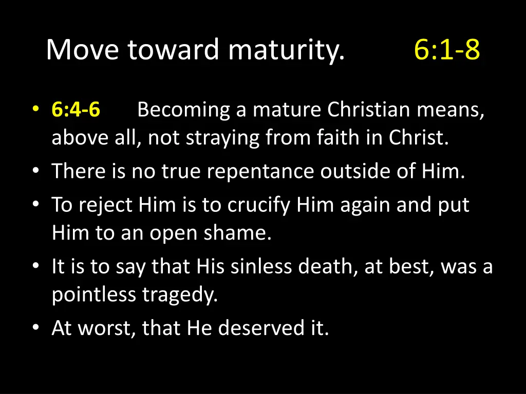 move toward maturity 2
