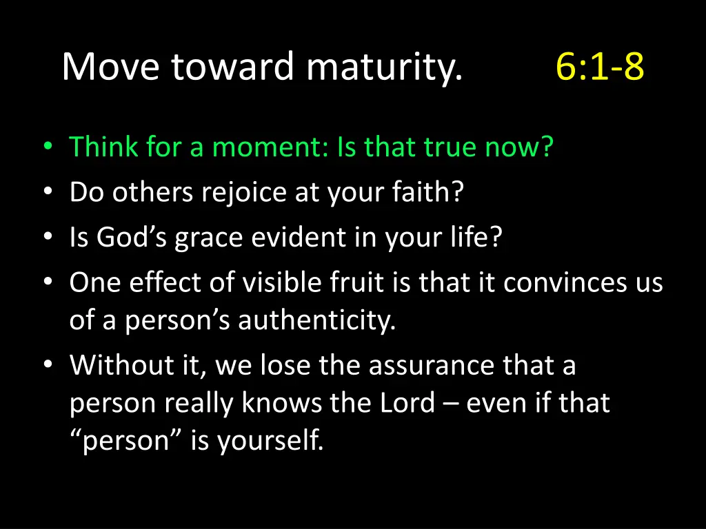 move toward maturity 4
