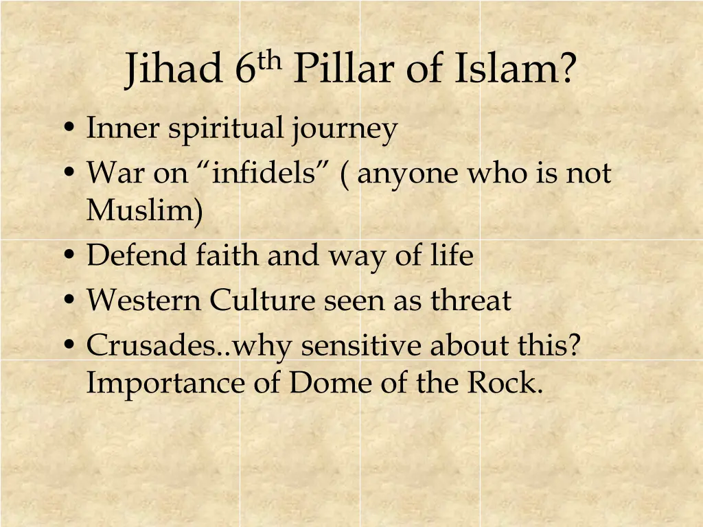 jihad 6 th pillar of islam inner spiritual