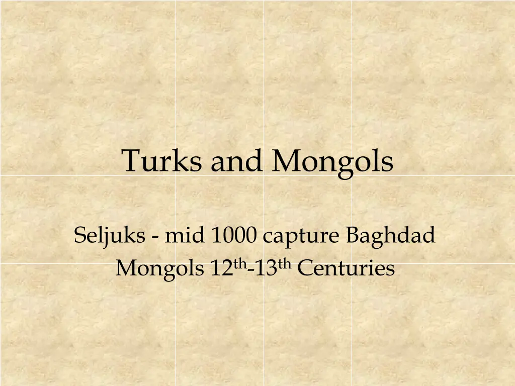 turks and mongols