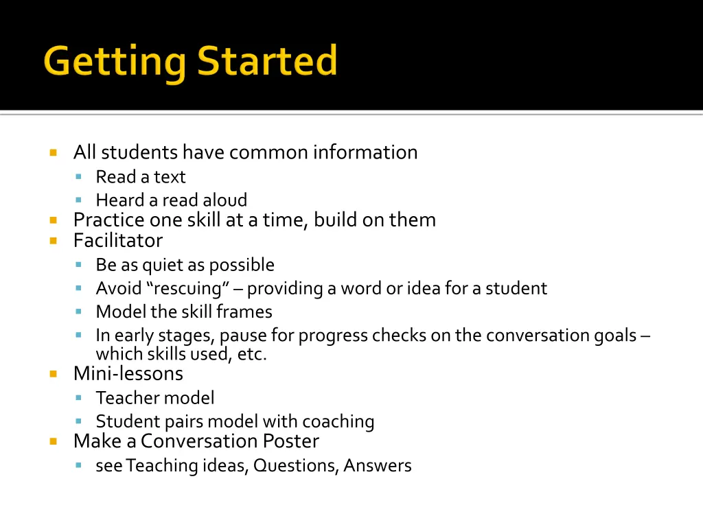 all students have common information read a text