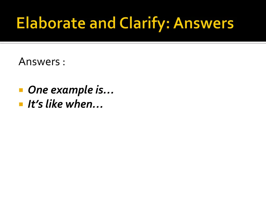answers
