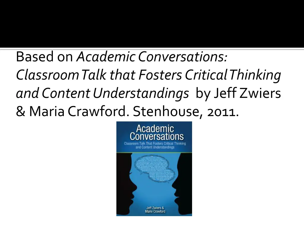 based on academic conversations classroom talk