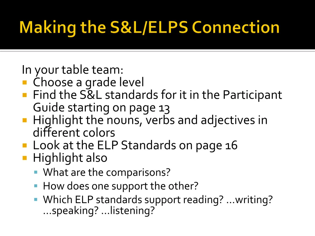 in your table team choose a grade level find