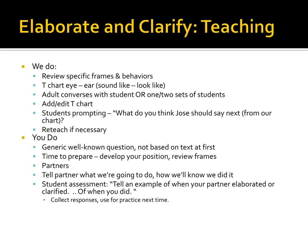 we do review specific frames behaviors t chart