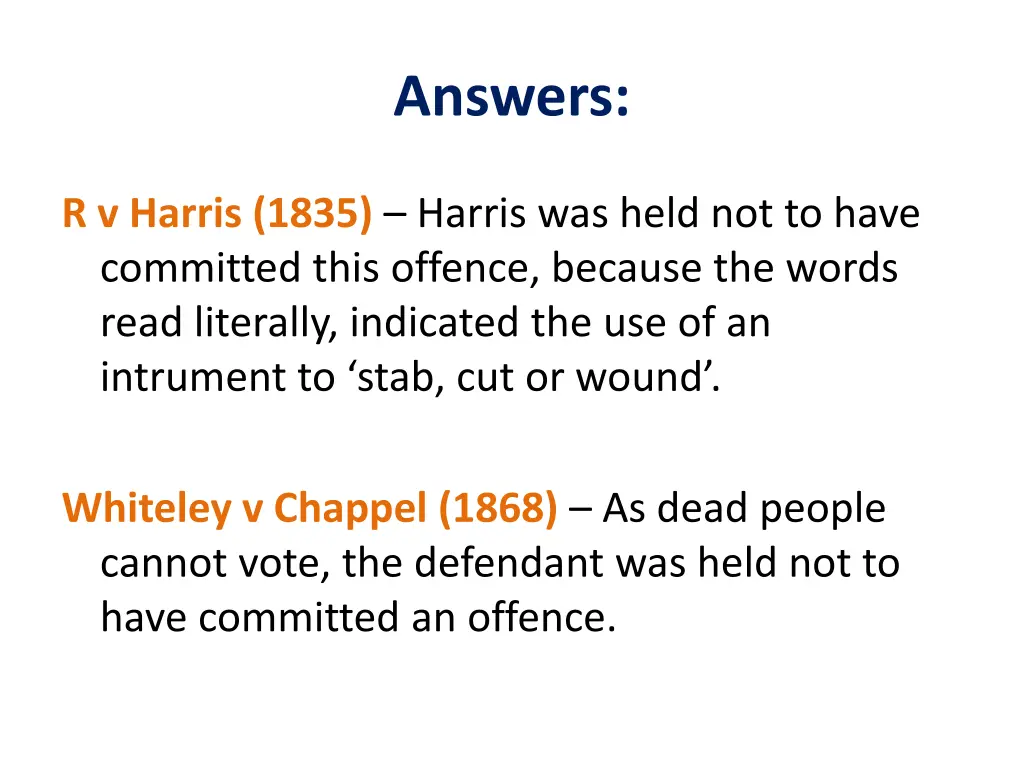 answers