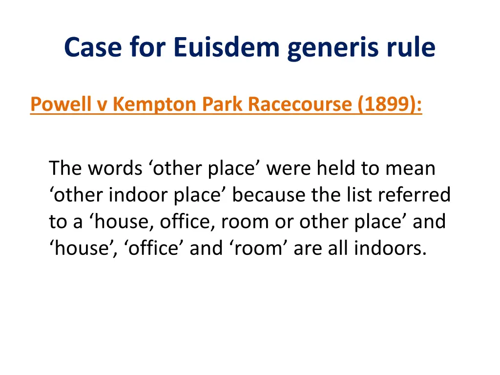 case for euisdem generis rule
