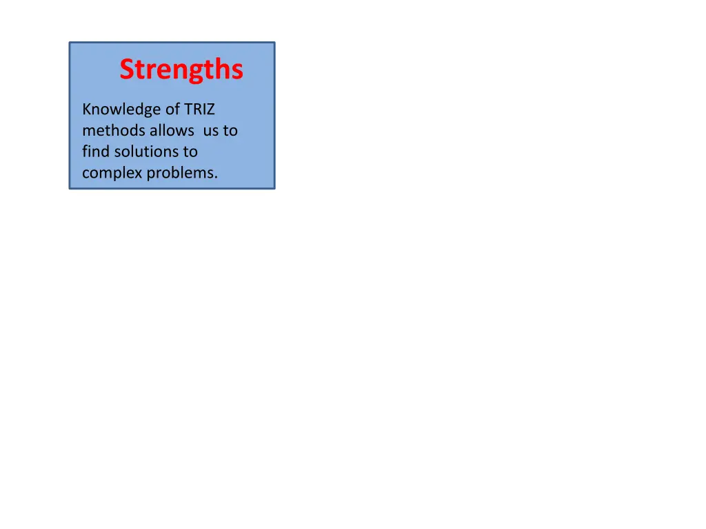 strengths 1