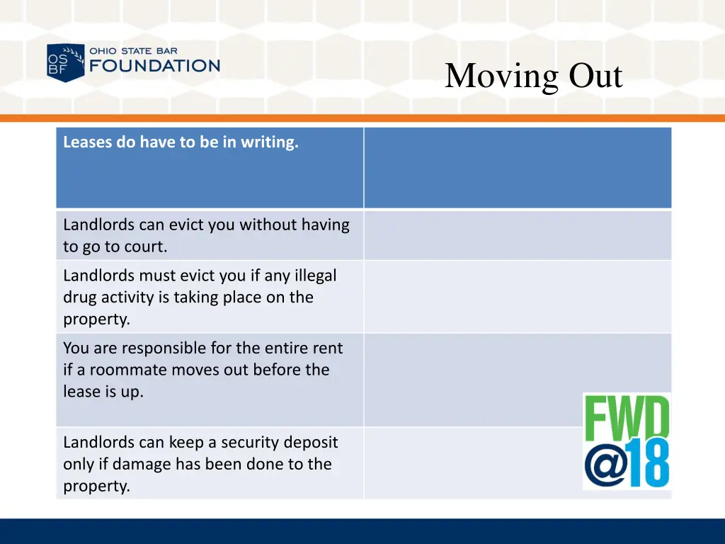moving out