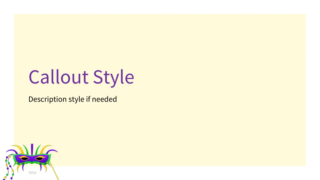 callout style 1