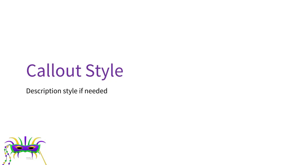 callout style